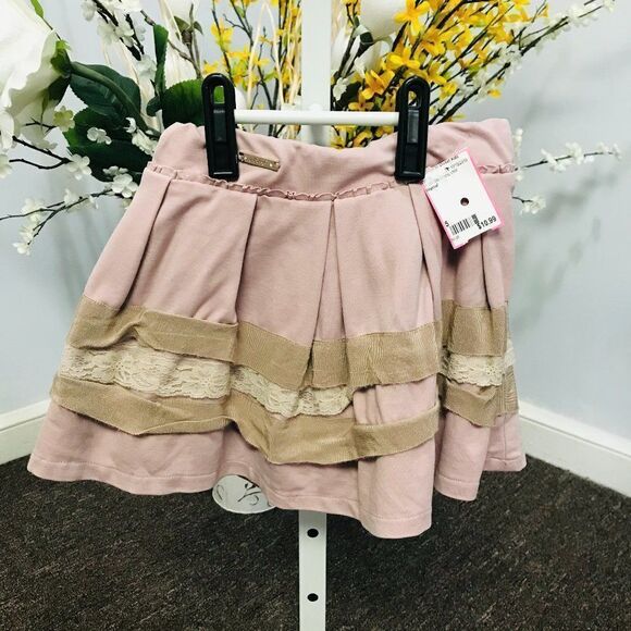 Mayoral pink layer lace skirt with ruffle - Picture 1 of 1